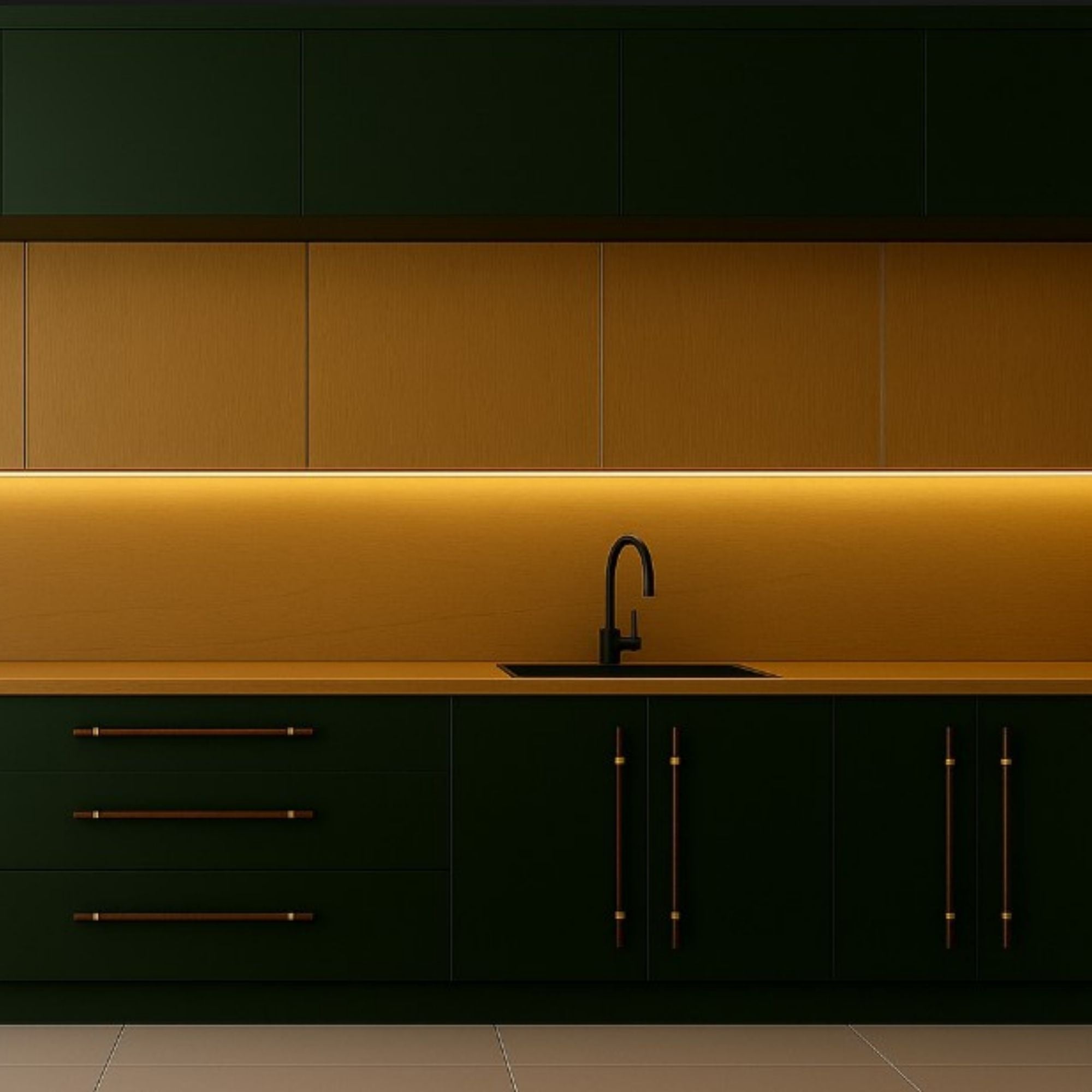 Notenhout + Messing