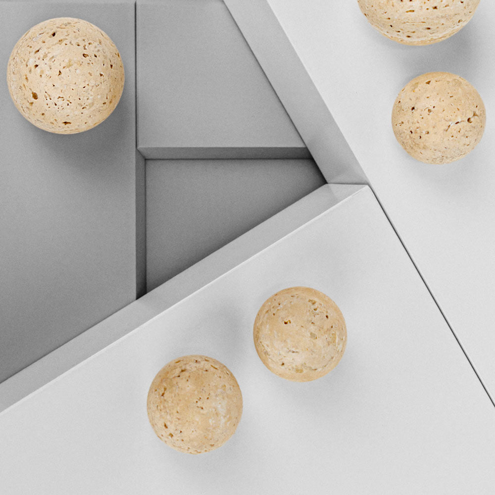 Gałka DR101 | Marmur | Travertine