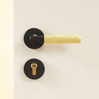 Türgriff 308A-243 | Gerändelt | Scwarz + Messing