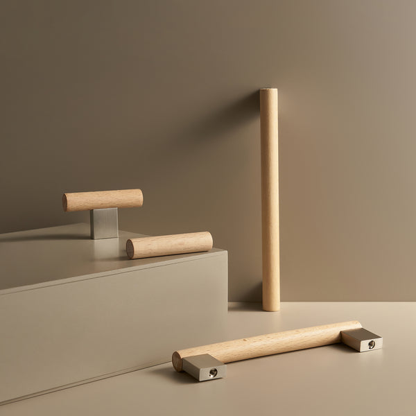 Griff CH076 | Buchenholz + Nickel