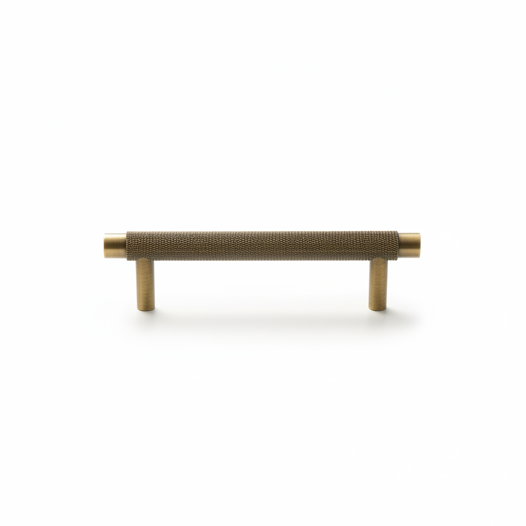 Maniglia CH098 | Zigrinata | Ottone Antico