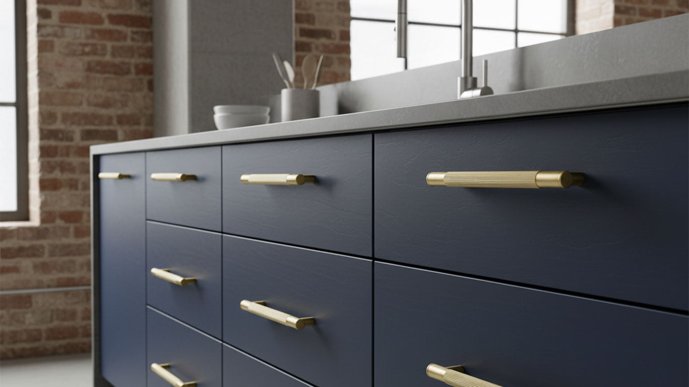 Maniglia 3100 | Zigrinata | Ottone