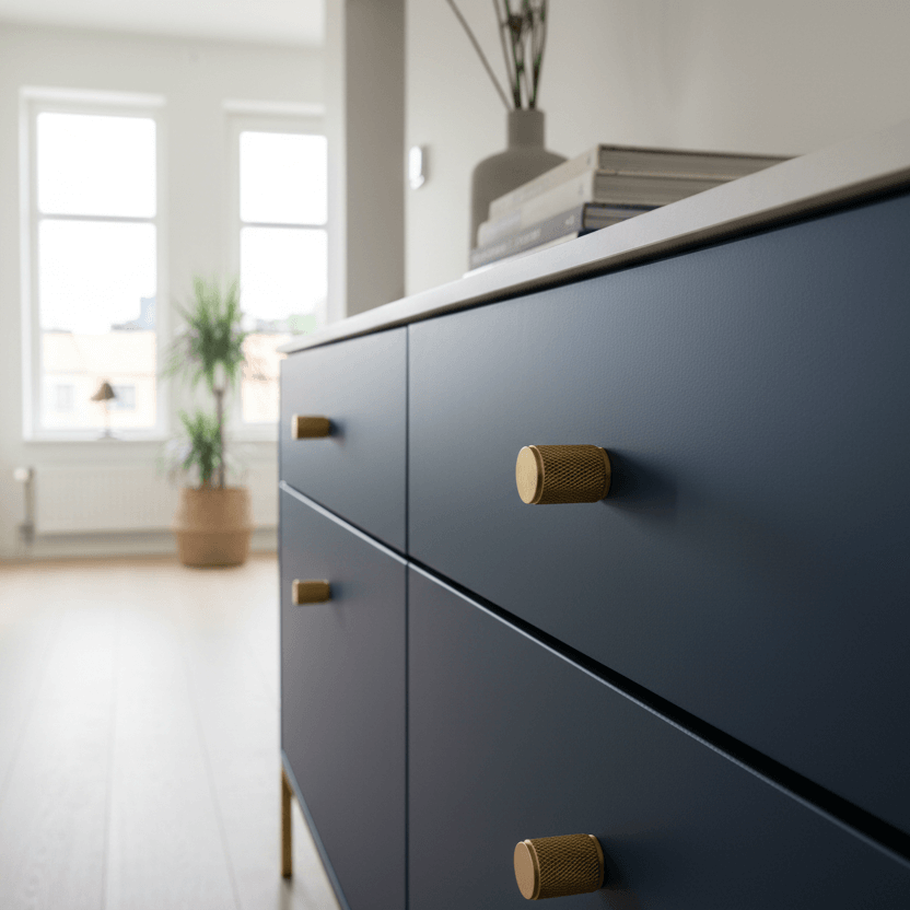 Knob CH035 | Knurled | Brass