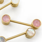 Furniture hasp 3091 | Brass + Peachy Pink 