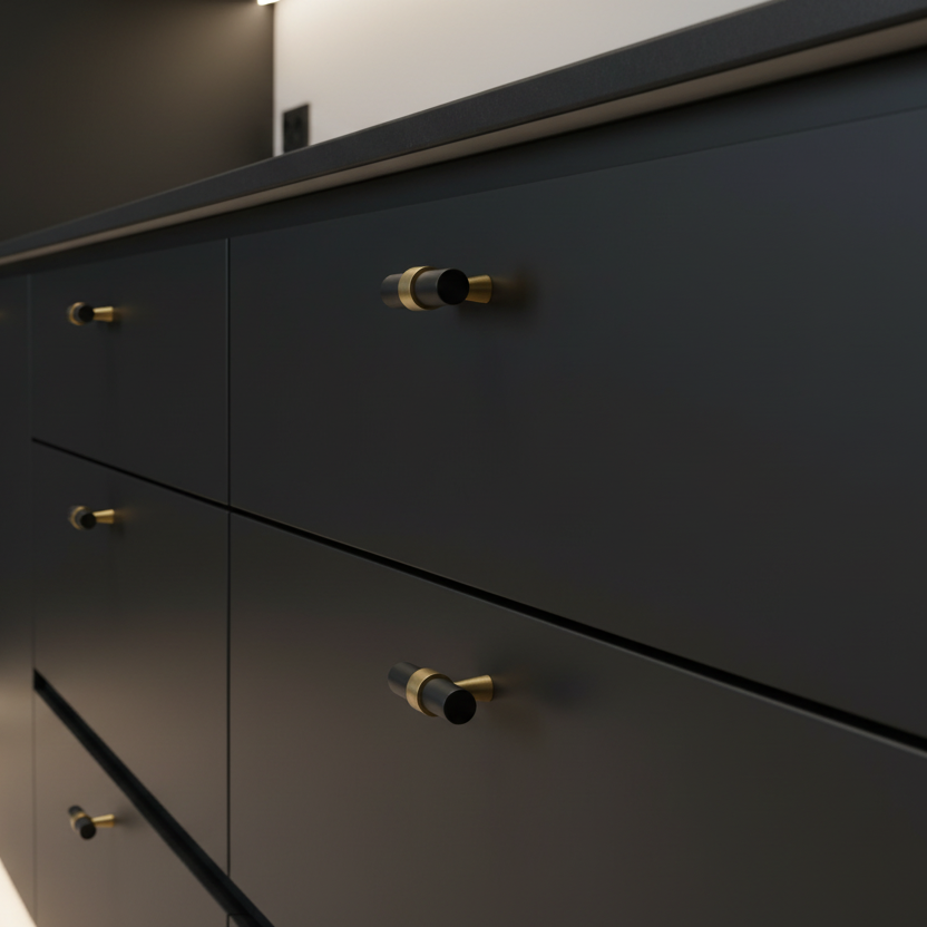 T-Bar CH016A | Black + Brass