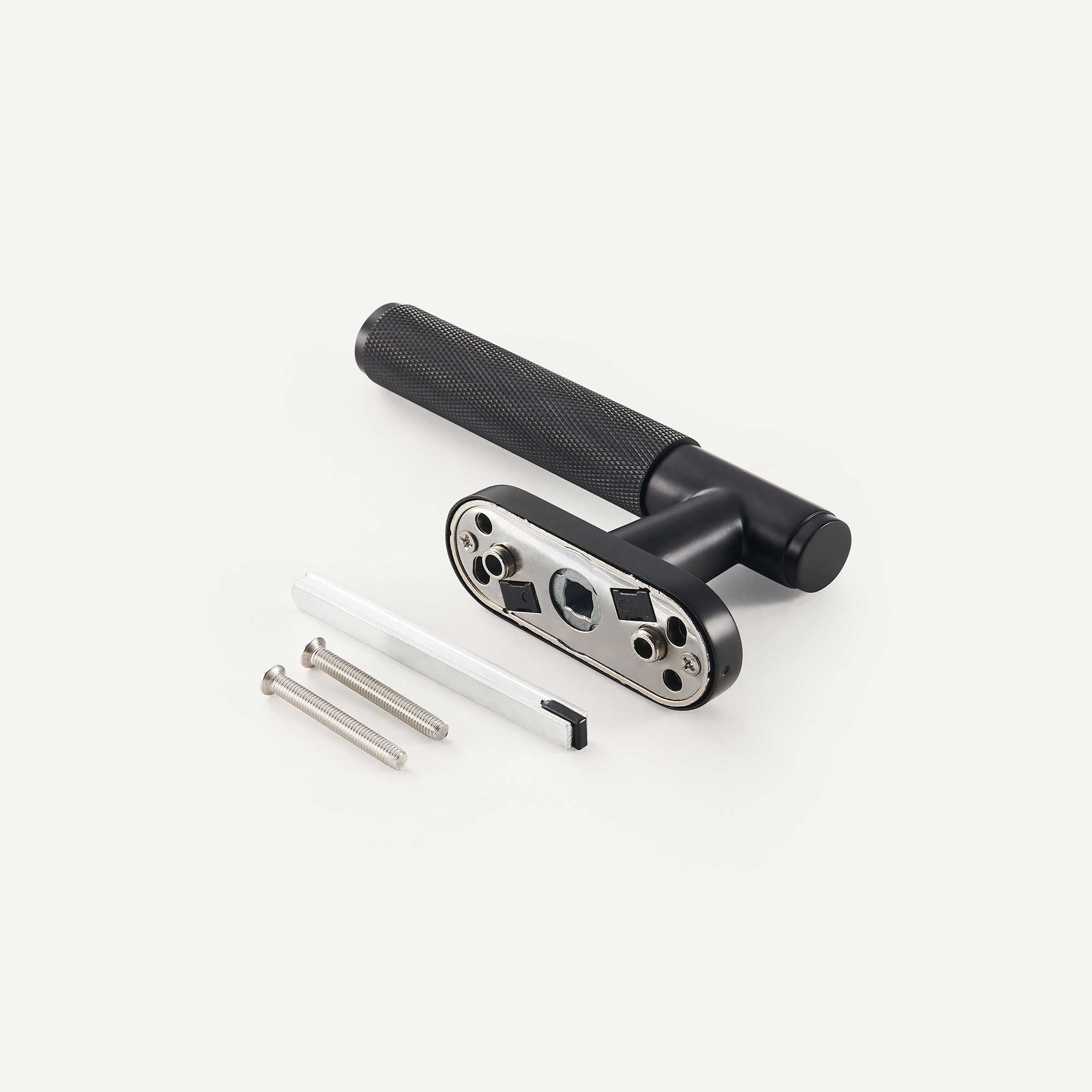 Window handle C01-191C | Knurled | Black
