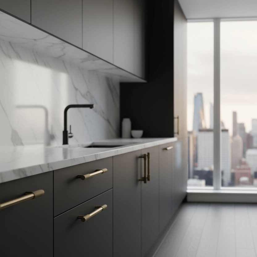Maniglia 3018 | Zigrinata | Ottone Antico