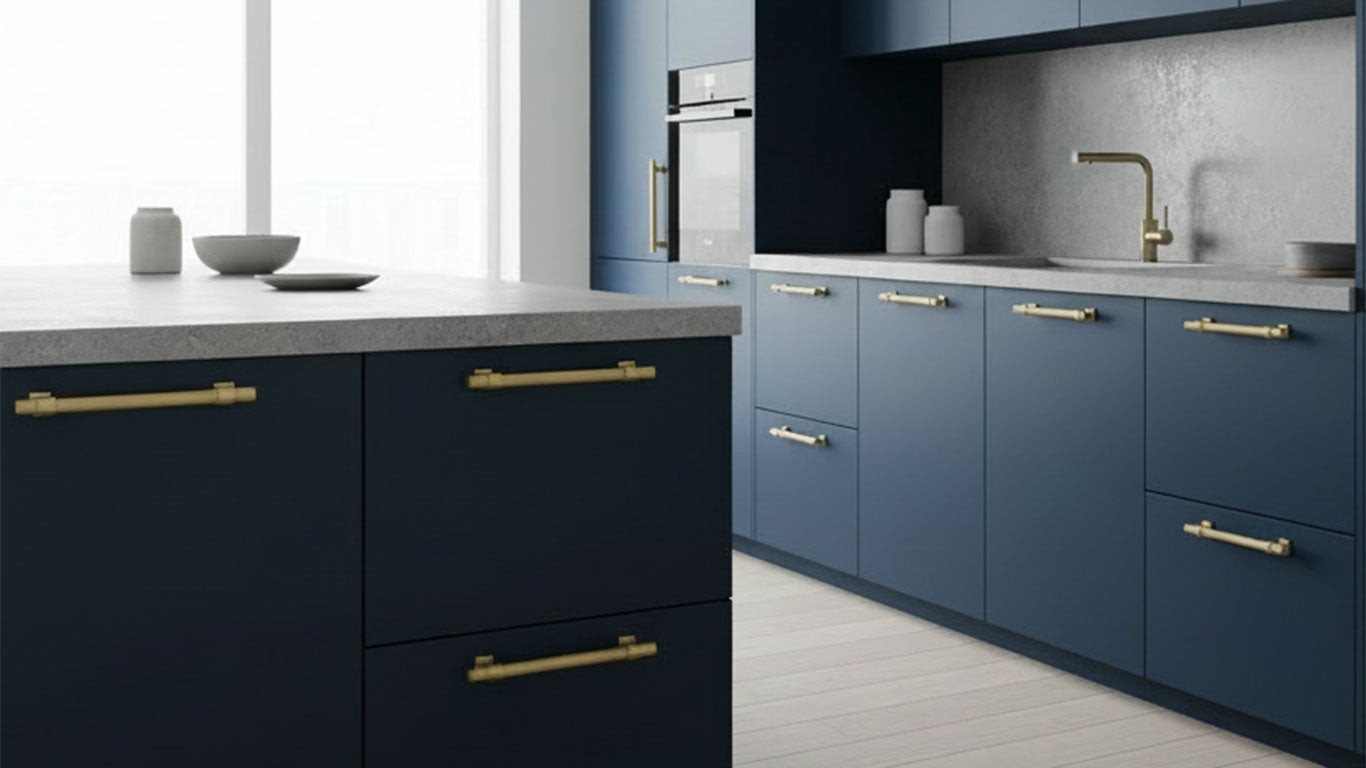 Handtag 3138 | Räfflat | Mässing