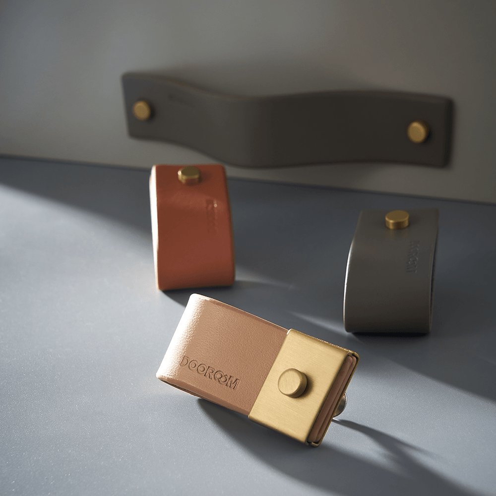 Handtag 3094 | Läder | Beige - Dooroom